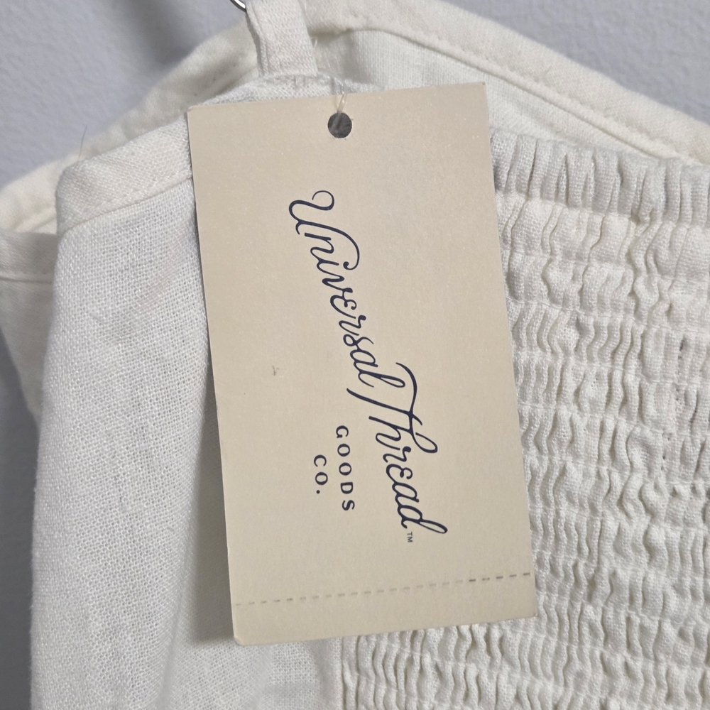 NWT Universal Thread Cream Button-Front Midi Dres… - image 3